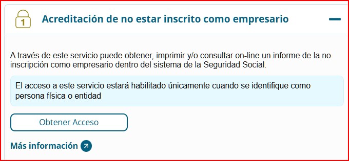 Informe de no tener trabajadores a cargo, acreditación de no estar inscrito como empresario