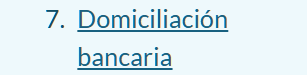 cambiar cuenta domiciliación impuesto AEAT - apartado domiciliación bancaria